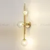 Wall Lamp Glass Ball LED Postmodern Staircase Aisle Background Lights Nordic Designer Dark Green Bedroom Bedside Lamps