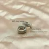Hoop￶rh￤ngen Cool Zircon 925 Silver Needle Earring Unisex Unique Design Ear Piercing Holiday Presenttillbeh￶r Fashion Jewelry 2022