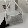 Bolsas de ombro para mulheres de diamante enfeite de cristal luxurys designers bolsas de mochila crossbody saco de mochila half moon designers bolsas de cetim hobo