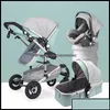 Коляски # Коляски Детские коляски для беременных Роскошная коляска High Landview 3 в 1 Портативная коляска Коляска Comfort For Born Drop Delivery Dhmnf