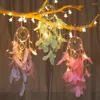 Strings Fairy Light Garland LED Colorful Feather Wind Chimes Shell Pendant Valentine's Bedroom Decor Wedding Party Holiday Decoration