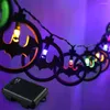 Strings 3.0m LED String Light Hollow Battery Operated Halloween Witch Bat Ghost Festival Glowing Party Supplies