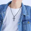 Anhänger Halsketten Vintage Kreuz Anhänger Für Frauen Gold Schmuck Zubehör Männer Schwarz Silber Farbe Halskette Religion