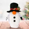 Décorations de Noël Gnome sans visage fait à la main en peluche Santa bonhomme de neige poupée de renne maison fête fenêtres ornement RRA56