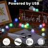 ストリングスUSB RGBストリングライトスマートディイグローブクリスマスパーティーのためのリモートミュージックフェアリー