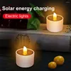 Candle Holders LED Lamp Light Automatic Lighting IP42 Waterproof Soft Solar Tea Battery For Outdoor