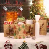 Gift Wrap 12PCS Christmas Treat Bags Holiday Kraft Paper Candy Favor Goodies For Party Supplies