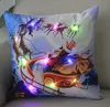 New LED Christmas Pillow Case Xmas Reindeer Elk Throw Cushion Tree Sofa Nap Cushion Covers Santa Claus Home Decor RRA47