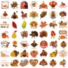 50 Stück Thanksgiving-Tag-Aufkleber, süße Türkei-Aufkleber für Laptop, Gepäck, Gitarre, Skateboard, Graffiti-Aufkleber