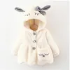 Hooded Baby Jackets Cute Rabbit Plush Infant Coat Easter Gift Christmas Outerwear Birthday Party Baby Girl Clothes GC1732