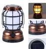 LED Solar Lantern Lamp Portable Outdoor Camping Lamps USB Rechargeable Retro Classic Kerosene Lamp Emergency Handy Lights