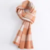 Scarves Customized Women Scarv Light Color Scarf Shawl Double-sided Plaid Wool Scarf