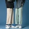 Pantalons pour hommes Hommes Large Jambe Corduroy Pour Japonais Harajuku Cargo Vêtements Adolescent Lâche Pantalon Occasionnel Tendances De La Mode Coréenne Streetwear