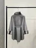 LP Cashmere Double Women Salzburg Cape Coat Free Size 양모 및 마우스 모피 보이지 않는 허리띠 루프 스티치