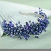 Copricapo 9 colori fatti a mano da sposa sposa lusso rosso blu strass perle diademi corone accessori per capelli fascia da sposa per le donne