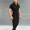 Hommes pantalons hommes combinaisons 2022 hommes moyen-orient vêtements une pièce à manches courtes décontracté Streetwear