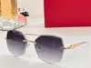 Sonnenbrille Sechseck Designer Carti Brille CT0146 Randlos Diamantschliff Brillengestell Braune Linse Mode Ins Netz Rot Gleiche Männer und Frauen Vintage Großhandel mit Box