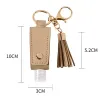 Keychain do suporte do desinfetante para as m￣os com bolsa de armazenamento cosm￩tico Mini garrafa vazia de garrafa pequena recipiente de recarga port￡til para mochila e chaves de bolsa de bolsas