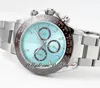 VRF 11650 A7750 Automatic Chronograph Mens Watch Ceramics Brown Bezel Ice Blue Stick Dial Barelet Stainless Steel Super Super S263P