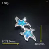 Pendant Necklaces Gemstonefactory Jewelry Big Promotion 925 Silver Blue Opal Starfish Shape Women Ladies Gifts Necklace 20224524