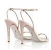 Eleganti sandali con tacco a spillo Scarpe da donna ELLABRITA rene Suole glitterate Crystal Strappy Lady High Heel caovilla Bridal Party Wedding E35-42.Con scatola