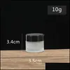 Bouteilles d'emballage 5G / 5ML 10G / 10ML Haut de gamme Conteneur de stockage cosmétique Jar Crème pour le visage Baume à lèvres Bouteille en verre dépoli Pot avec couvercle et auberge DHC4H