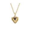 Chaînes 12pcs / lot Po Box Pendentif Collier pour femmes Bijoux en forme de coeur