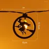 Strings 3.0m LED String Light Hollow Battery Operated Halloween Witch Bat Ghost Festival Glowing Party Supplies