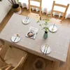 Nappe de table à carreaux de style tendance, tissu en lin décoratif solide avec glands, couverture rectangulaire pour salle à manger de mariage, thé 220906