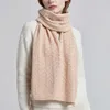 Scarves AOPU high grade pure wool scarf women autumn winter korean thick warm pure color neckerchief knitted scarv