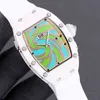 Business Leisure Rm037 Fully Automatic Mechanical Watch Ceramic Case Tape Womens Watch 755J