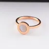 Extravagant Simple Coquille Naturelle Bague De Mariage Or Argent Rose Couleurs En Acier Inoxydable Couple Qualité Anneaux Mode Femmes Hommes Designer Bijoux Lady Cadeaux De Fête