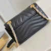 Fashion Small chain bag handbag crossbody cowhide New PM comfort wear Black Lock Flat pocket Luxury designer gold hardware France with box