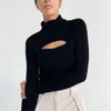 Pulls pour femmes automne hiver femmes pull sexy topless à manches longues haut tricoté sweat en gros mode streetwear nouveau za T221019