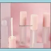 Packing Bottles Circar Frosted Lipgloss Tube Plastic Stam Empty Clear Lip Gloss Lipstick Lipglaze Container Eyelash Eyeliner Drop De Dh0Ds