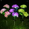 Teste di fiori di ortensia a luce solare a led per esterni Lampade da giardino per prato e orto Patio decorazione della casa di campagna