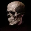 Halloween masker beweegbare kaak vol hoofd schedel decoratie horror enge cosplay feest decor helm 220715