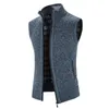 Men's Sweaters Men's Casual Plaid Sleeveless Vest Zipper Stand Collar Tops Sweater Cardigan