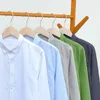 Männer Casual Hemden Männer Frühling Herbst Mode Langarm Weiß Business Einfarbig Klassische Button Up Leinen Baumwolle Tops Camisas