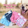 Dog Apparel Cozy Printed Washable Underwear Pet Physiological Pants For Female Dogs Puppy Diaper