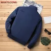 Men's Jackets MANTLCONX Winter Thick Stand Collar Parka Men Coats Casual Warm Fleece Cotton Mens Male Clothing 4XL 5XL 221020