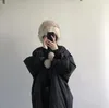 Kvinnors dike rockar vintermodelsdesign enkel lapel bekväm super lös lång vadderad jacka kvinnor kappa