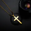 Anhänger Halsketten Vintage Kreuz Anhänger Für Frauen Gold Schmuck Zubehör Männer Schwarz Silber Farbe Halskette Religion