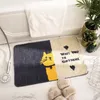 Cartoon Animal Bedroom Door Mat Non-Slip Mattor Furry Mat Rabbit Mat Söt hem badrum balkong dörröppning Hall absorberande dörrma