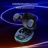 Fones de ouvido Bluetooth sem fio exibir fones de ouvido LED Redução de ruído Ear fones de ouvido Touch Control com fone de ouvido à prova d'água