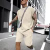 Survêtements pour hommes Été Hommes Ensembles Sports Loisirs Quotidien Lâche Tendance Chemise À Manches Courtes Et Shorts Costume Streetwear Hommes Ensemble Ropa Para Hombre