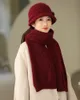 Kvinnor Winter Hat Long Scarf Set Thick Warm Lady Mother Gift Russian Winter Outdoor Set