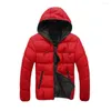 Men's Down Stylish Winter Coat All Match Hooded Casual Men Jacket