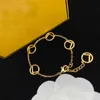 Stilista di moda Bracciale in oro per le donne Gioielli di lusso Catena con ciondoli Link da donna Braccialetti con lettere d'amore Braccialetto da regalo per matrimoni