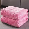 s Solid Soft Velvet Autumn Winter Warm Couch Bed Throw Home Decor Flower Bedding Bedspread Blanket W0408